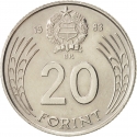 20 Forint 1982-1989, KM# 630, Hungary