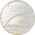 200 Forint 1975, KM# 605, Hungary, 150th Anniversary of the Hungarian Academy of Science