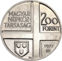200 Forint 1977, KM# 612, Hungary, Hungarian Painters, József Rippl-Rónai