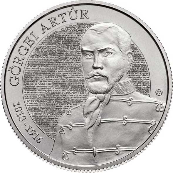 2000 Forint 2018, KM# 937, Hungary, 200th Anniversary of Birth of Arthur Görgei