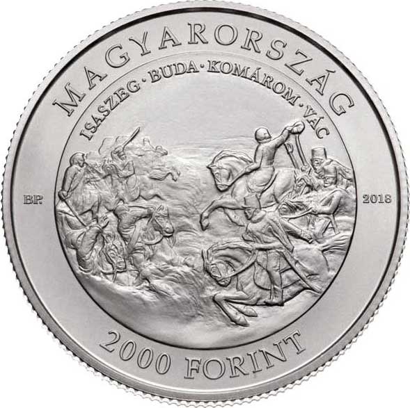 2000 Forint 2018, KM# 937, Hungary, 200th Anniversary of Birth of Arthur Görgei