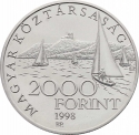 2000 Forint 1998, KM# 731, Hungary, Old Balaton Ships, Phoenix