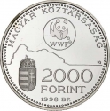 2000 Forint 1998, KM# 730, Hungary, World Wildlife Fund