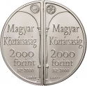 2000 Forint 2000, KM# 748, Hungary, Zsuzsanna Lorántffy