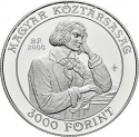 3000 Forint 2000, KM# 750, Hungary, 125th Anniversary of the Franz Liszt Academy of Music