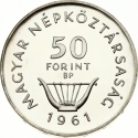 50 Forint 1961, KM# 559, Hungary, 150th Anniversary of Birth of Franz Liszt