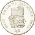 50 Forint 1966, KM# 568, Hungary, 400th Anniversary of Death of Nikola IV Zrinski