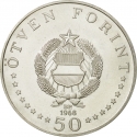 50 Forint 1968, KM# 582, Hungary, 150th Anniversary of Birth of Ignaz Semmelweis