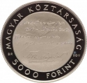 5000 Forint 2011, KM# 831, Hungary, 125th Anniversary of Birth of Árpád Tóth