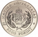 5000 Forint 2003, KM# 769, Hungary, 150th Anniversary of the Budapest Philharmonic Society