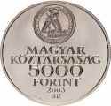 5000 Forint 2003, KM# 771, Hungary, 300th Anniversary of the Rákóczi's War of Independence