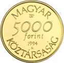 5000 Forint 1994, KM# 711, Hungary, Endangered Wildlife, Great Bustard