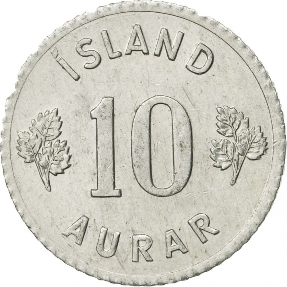 10 Aurar 1970-1974, KM# 10a, Iceland