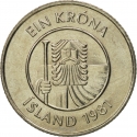 1 Krona 1981-1987, KM# 27, Iceland