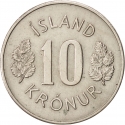 10 Kronur 1967-1980, KM# 15, Iceland