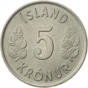 5 Kronur 1969-1980, KM# 18, Iceland