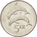 5 Kronur 1996-2008, KM# 28a, Iceland