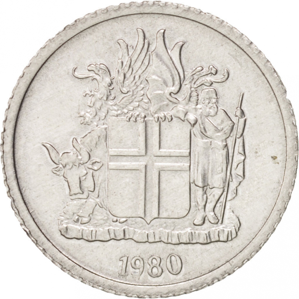 1 Krona 1976-1980, KM# 23, Iceland