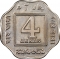 4 Annas 1919-1921, KM# 519, India, British (British Raj), George V, Calcutta Mint (no mintmark)