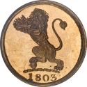 1 Cash 1803, KM# 315, Madras Presidency