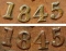 1/2 Anna 1835-1845, KM# 447, India, British East India Company, 1845: serif (top) and no serif (bottom) in crossbar of 4 in date