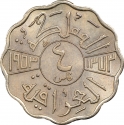 4 Fils 1953, KM# 111, Iraq, Faisal II