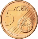 5 Euro Cent 2002-2023, KM# 34, Ireland