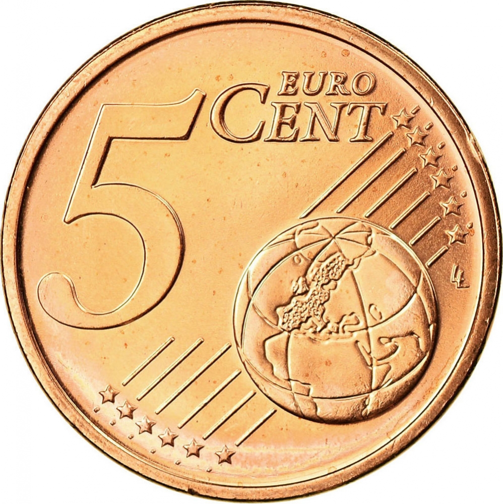 5 Euro Cent 2002-2021, KM# 34, Ireland