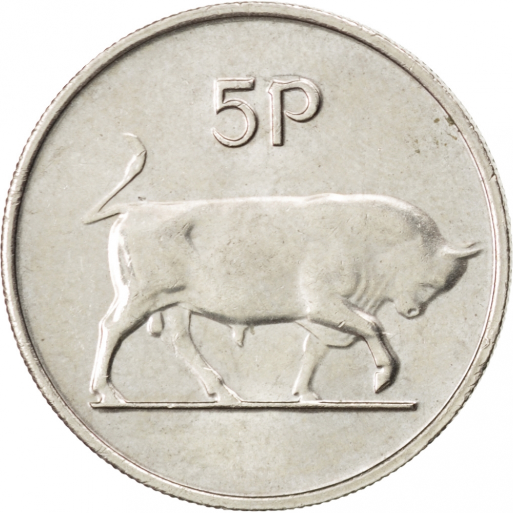 5 Pence 1969-1990, KM# 22, Ireland