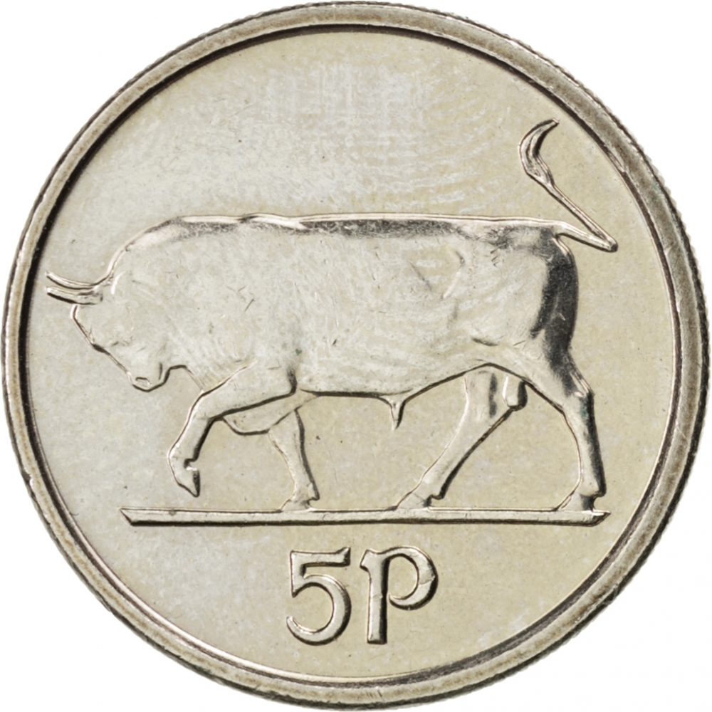 5 Pence 1992-2000, KM# 28, Ireland