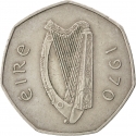 50 Pence 1970-2000, KM# 24, Ireland