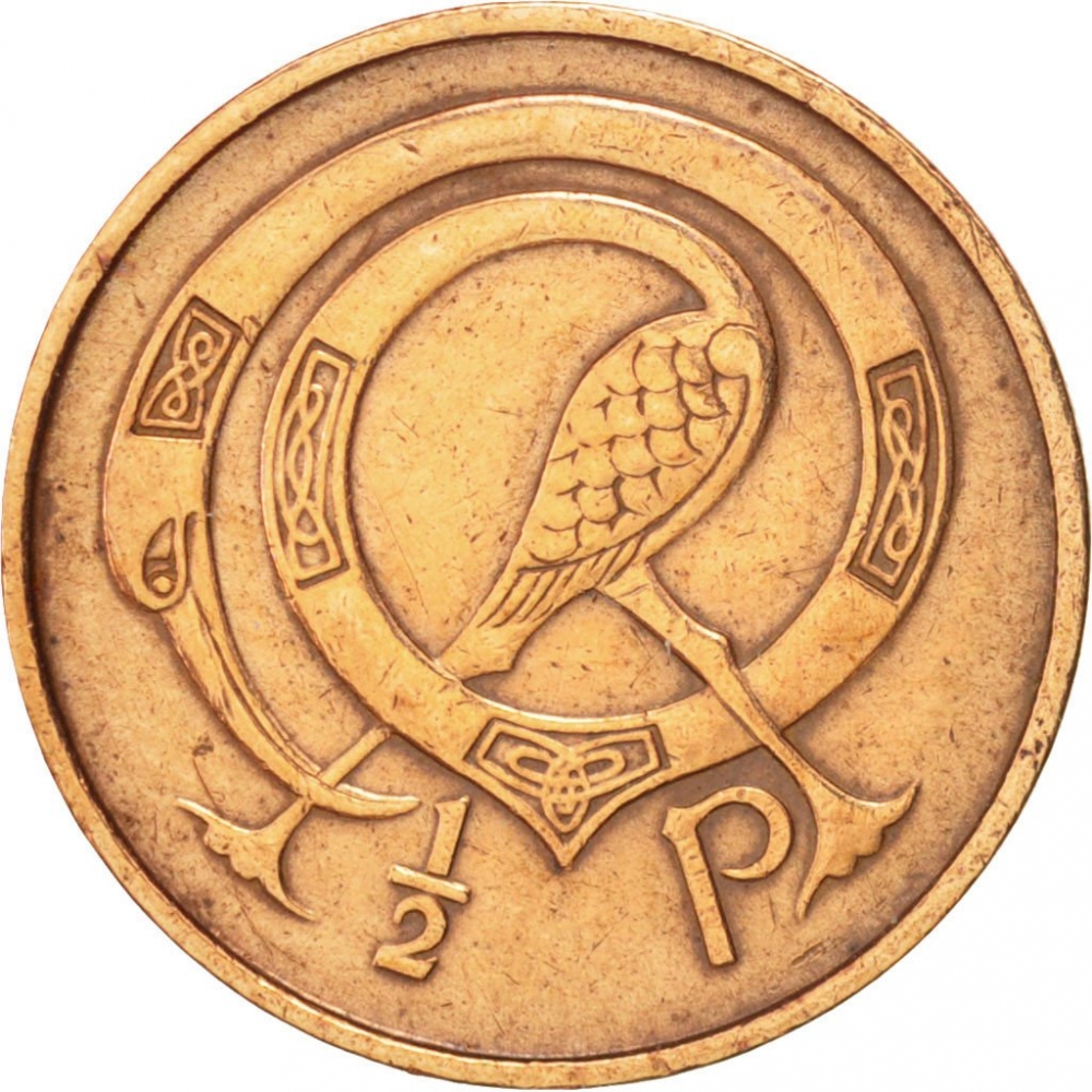 1/2 Penny 1971-1986, KM# 19, Ireland