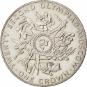 1 Crown 1980, KM# 67, Isle of Man, Elizabeth II, 1980 Olympic Games, Moscow 1980 Summer Olympics