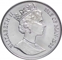 1 Crown 1985, KM# 219, Isle of Man, Elizabeth II, 85th Anniversary of Birth of the Queen Mother, Motherhood