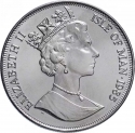 1 Crown 1985, KM# 218, Isle of Man, Elizabeth II, 85th Anniversary of Birth of the Queen Mother, Royal Wedding