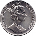 1 Crown 1985, KM# 218, Isle of Man, Elizabeth II, 85th Anniversary of Birth of the Queen Mother, Royal Wedding