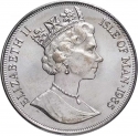 1 Crown 1985, KM# 216, Isle of Man, Elizabeth II, 85th Anniversary of Birth of the Queen Mother, Young Girl