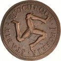 1/2 Penny 1758, KM# 6, Isle of Man, James Murray