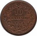 10 Centesimi 1893-1894, KM# 27, Italy, Umberto I