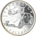 5 Euro 2010, KM# 329, Italy, 100th Anniversary of Alfa Romeo
