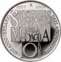10 Euro 2007, KM# 297, Italy, 100th Anniversary of the School of the Art of Medal
