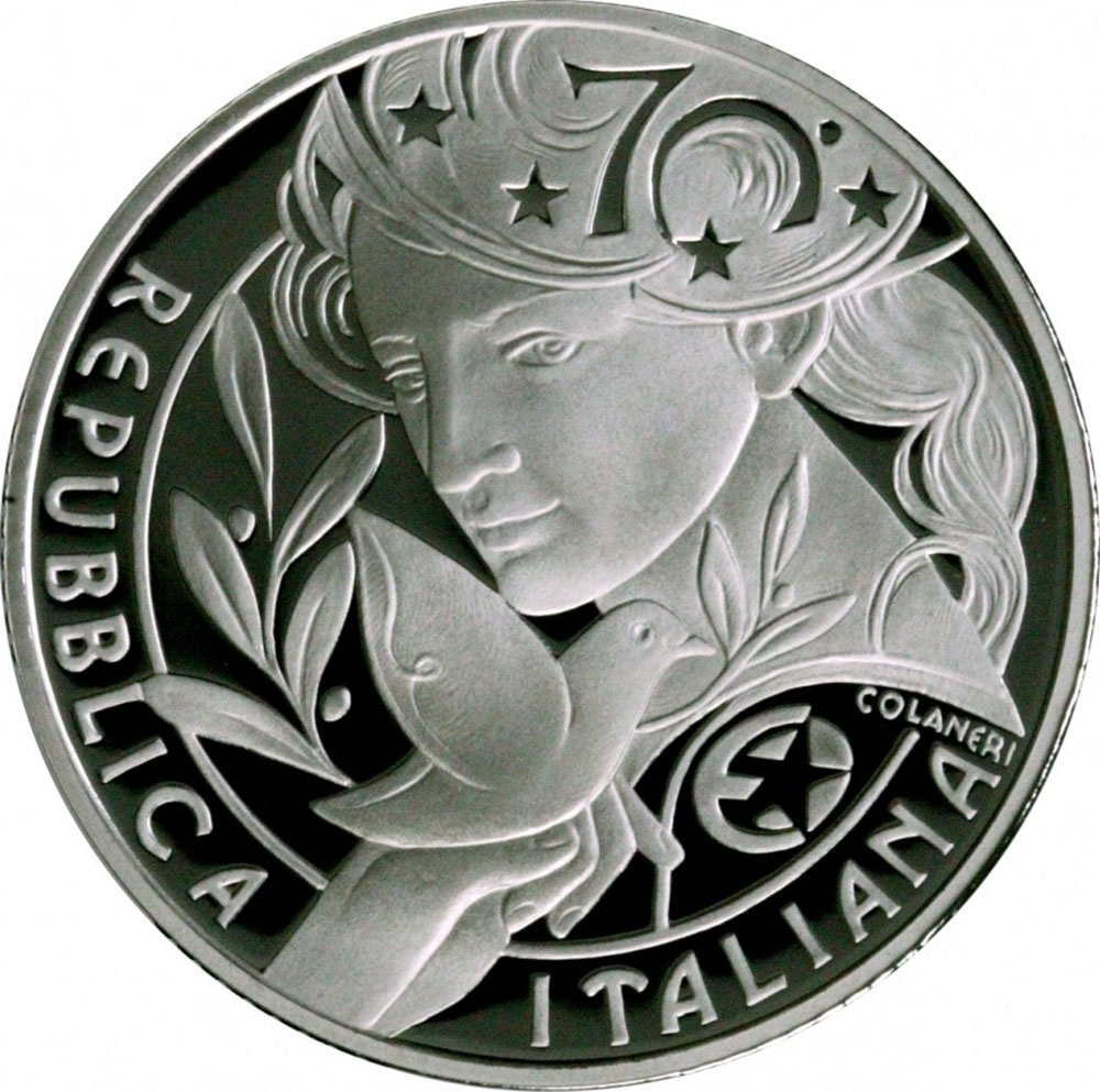 10 Euro 2015, KM# 387, Italy, Eurostar - Anniversary of the UN, 70 Years of Peace in Europe