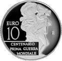 10 Euro 2015, KM# 388, Italy, 100th Anniversary of the First World War