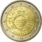 2 Euro 2012, KM# 350, Italy, 10th Anniversary of Euro Coins and Banknotes