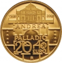 20 Euro 2008, KM# 307, Italy, Eurostar - Cultural Heritage, 500th Anniversary of Birth of Andrea Palladio