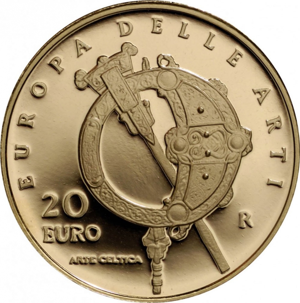 20 Euro 2007, KM# 299, Italy, Europe of Arts, Ireland - Celtic Art