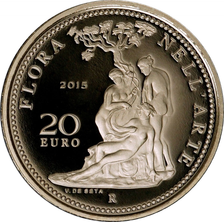 20 Euro 2015, KM# 390, Italy, Flora and Fauna in Art Masterpieces, Flora: Neoclassicism