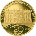 20 Euro 2005, KM# 267, Italy, Torino 2006 Winter Olympics, Palazzo Madama