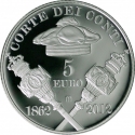 5 Euro 2012, KM# 374, Italy, 150th Anniversary of the Institution of the Court of Audit
