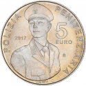 5 Euro 2017, KM# 404, Italy, 200th Anniversary of the Foundation of the Prison Constabulary